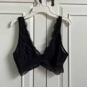 Black lace bralette